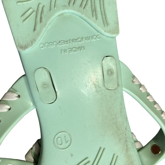 Jack Rogers Georgica Mint Green Jelly Sandals Size 10 - Picture 5 of 9